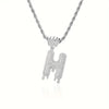 1PC Custmozed Name Letter Charm Necklace Stainless Steel Rope Chain Personal Name Letters Initials Charm Gold Jewelry Full Diamond Jewelry