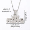 Hip-Hop Rock Punk Letter Stainless Steel Alloy Plating Inlay Zircon Gold Plated Silver Plated Men'S Pendant Necklace