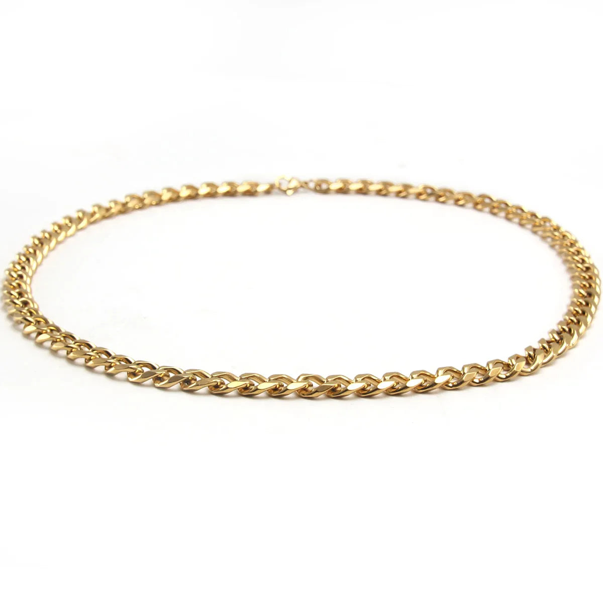 Wholesale Jewelry Hip-Hop Rock Punk Solid Color 304 Stainless Steel 18K Gold Plated Plating Necklace