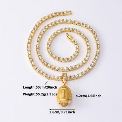 Hip-Hop Rock Rugby Alloy Wholesale Pendant Necklace