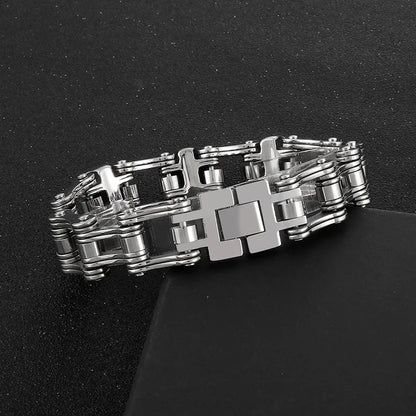 Hip-Hop Rock Skull Stainless Steel 18K Gold Plated Men'S Bracelets