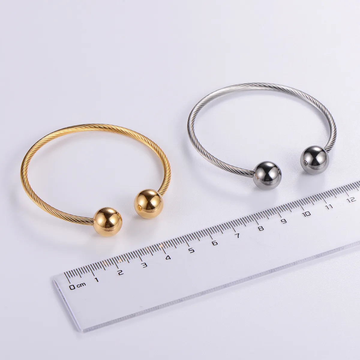 Hip-Hop Rock Solid Color 304 Stainless Steel 18K Gold Plated In Bulk