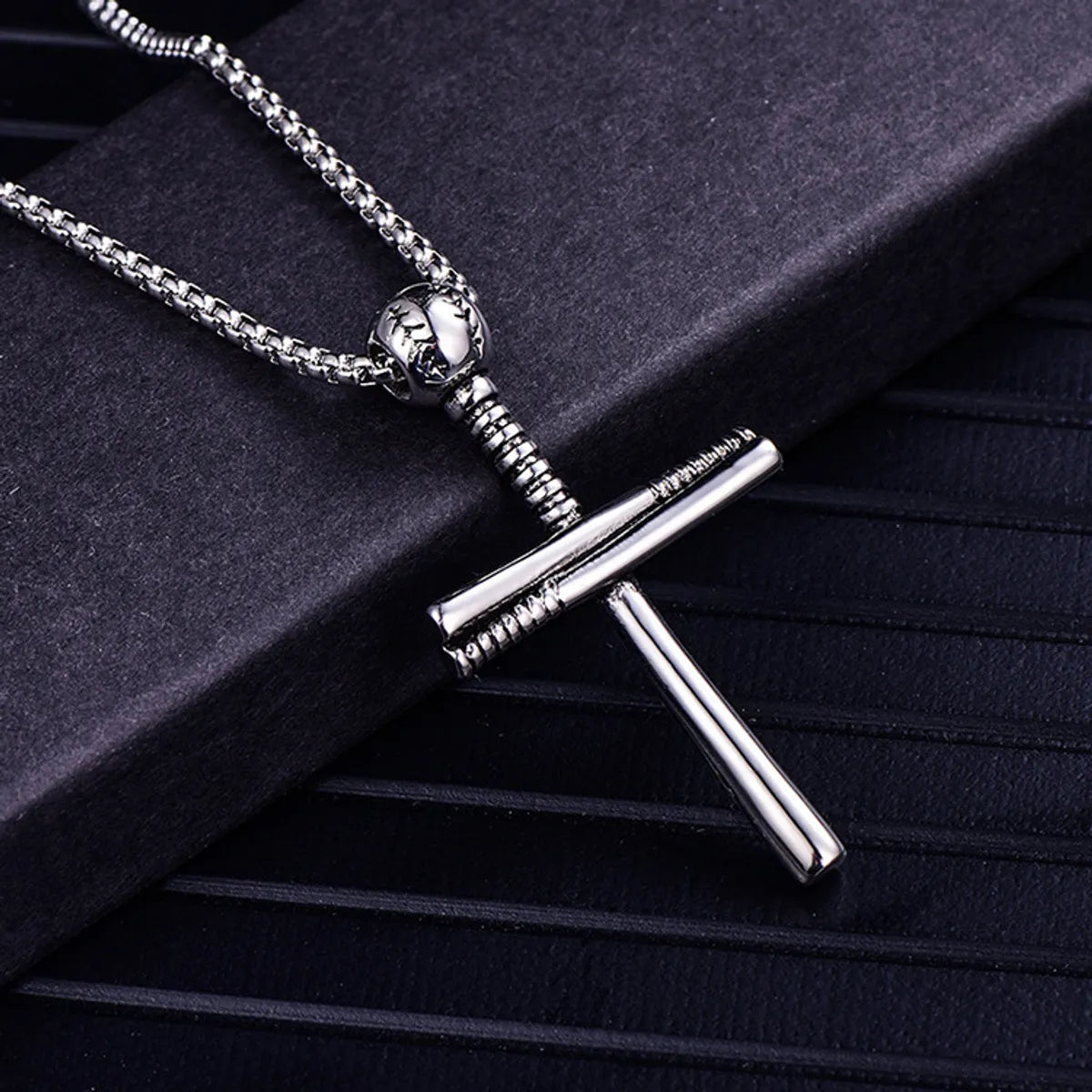 Hip-hop Rock Streetwear Cross Stainless Steel Plating Pendant Necklace