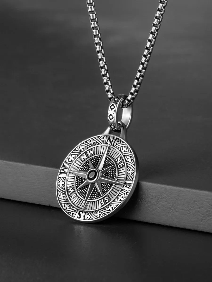 Hip-Hop Rock Streetwear Oval Alloy Plating Men'S Pendant Necklace Sweater Chain