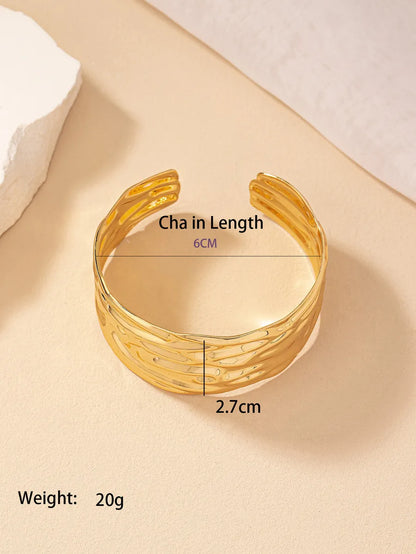 Hip-hop Round Alloy Plating Gold Plated Women's Bangle