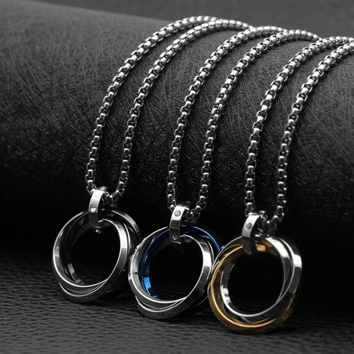 Hip-hop Round Alloy Plating Men's Pendant Necklace