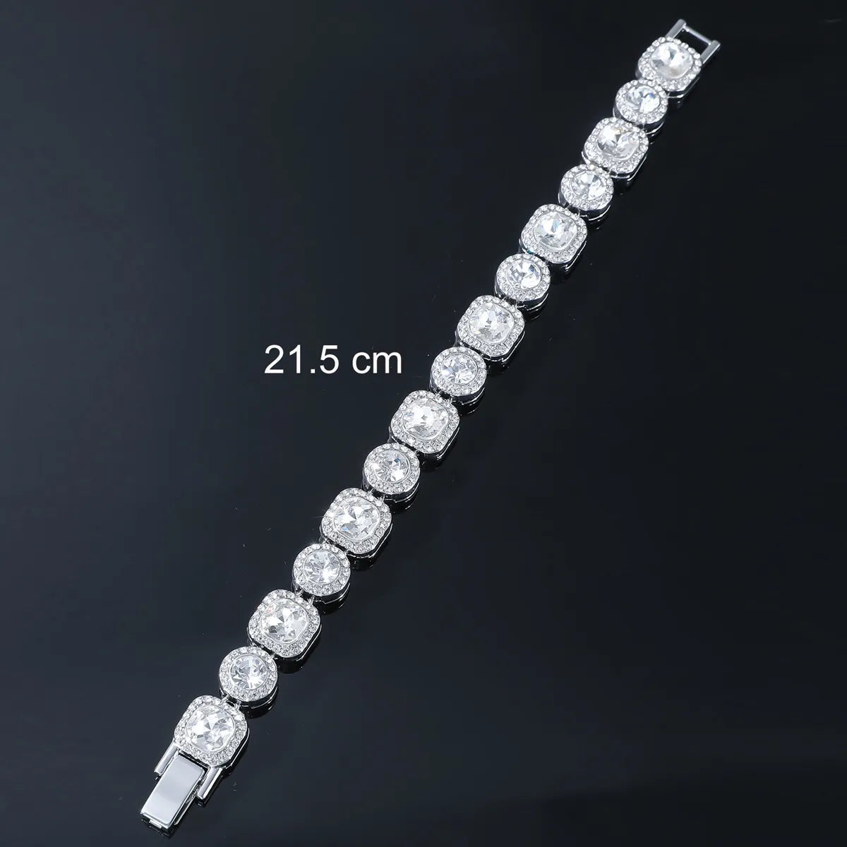 Hip-Hop Shiny Geometric Rhinestones Alloy Wholesale Bracelets