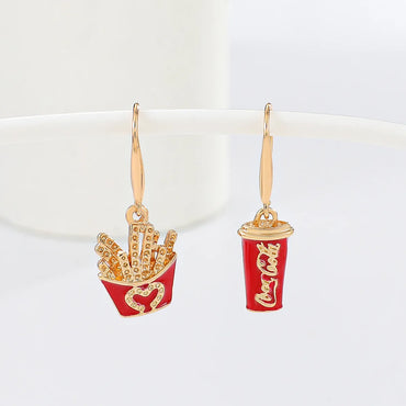 Hip-Hop Simple Style Cartoon Arylic Alloy Plating 14k Gold Plated Women'S Drop Earrings