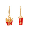 Hip-Hop Simple Style Cartoon Arylic Alloy Plating 14k Gold Plated Women'S Drop Earrings