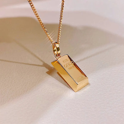 Hip-Hop Simple Style Classic Style Letter Alloy Plating Artificial Rhinestones 18K Gold Plated Men'S Pendant Necklace