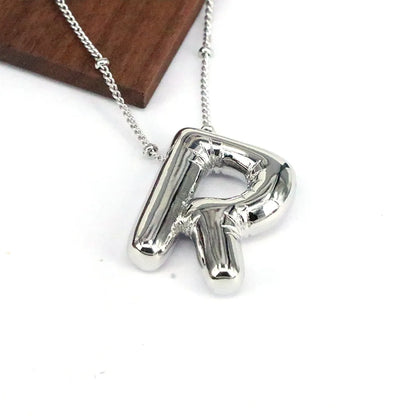 Hip-Hop Simple Style Classic Style Letter Copper Silver Plated Pendant Necklace In Bulk