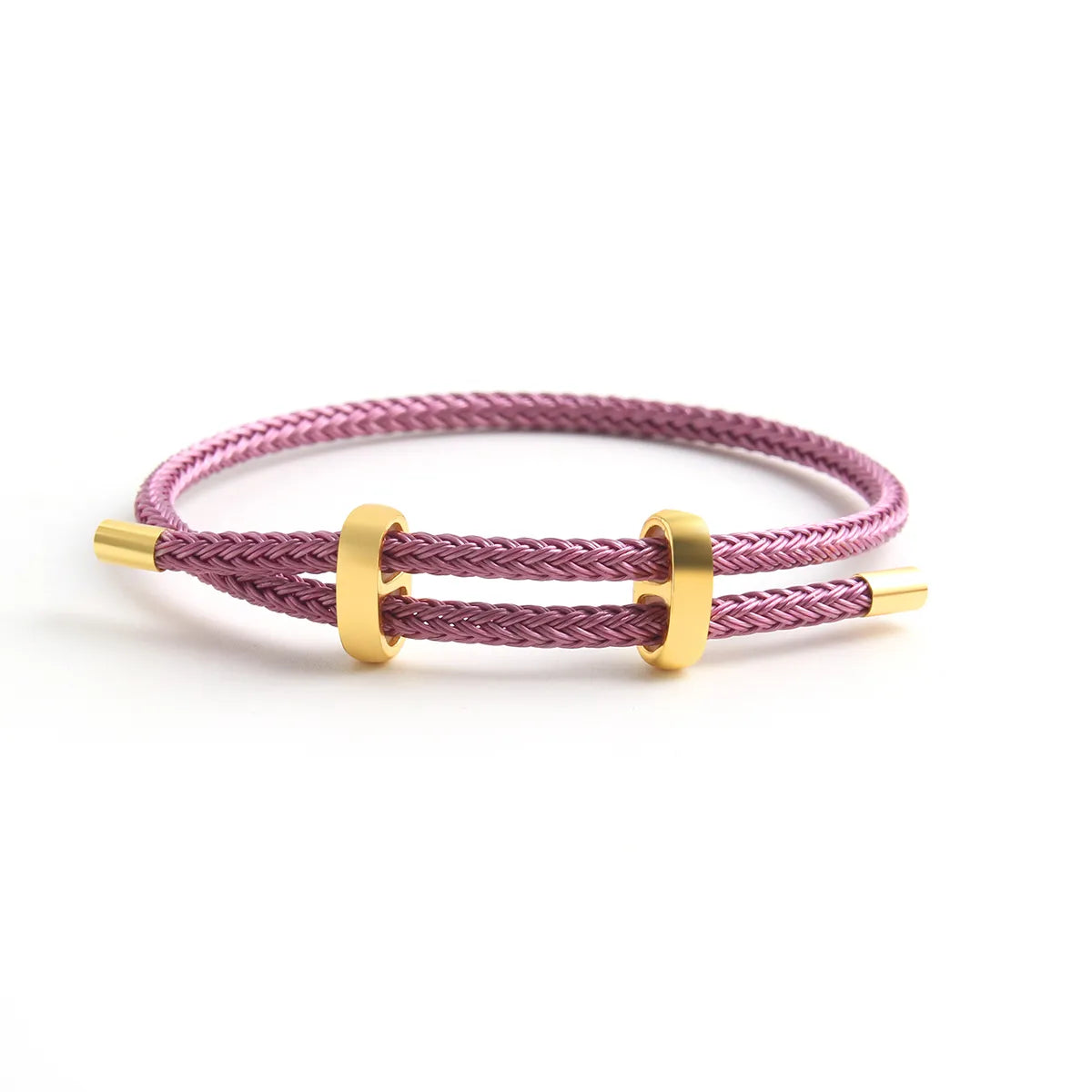 Hip-Hop Simple Style Color Block Wire Rope Copper Buckle Women's Wristband