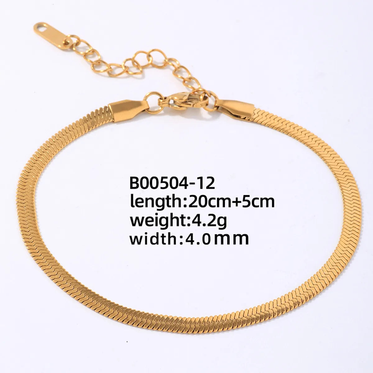 Hip-hop Simple Style Commute Solid Color Stainless Steel Titanium Steel Polishing Plating Chain Bracelets