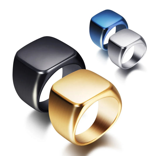 Hip-Hop Simple Style Geometric Alloy Plating Men'S Rings