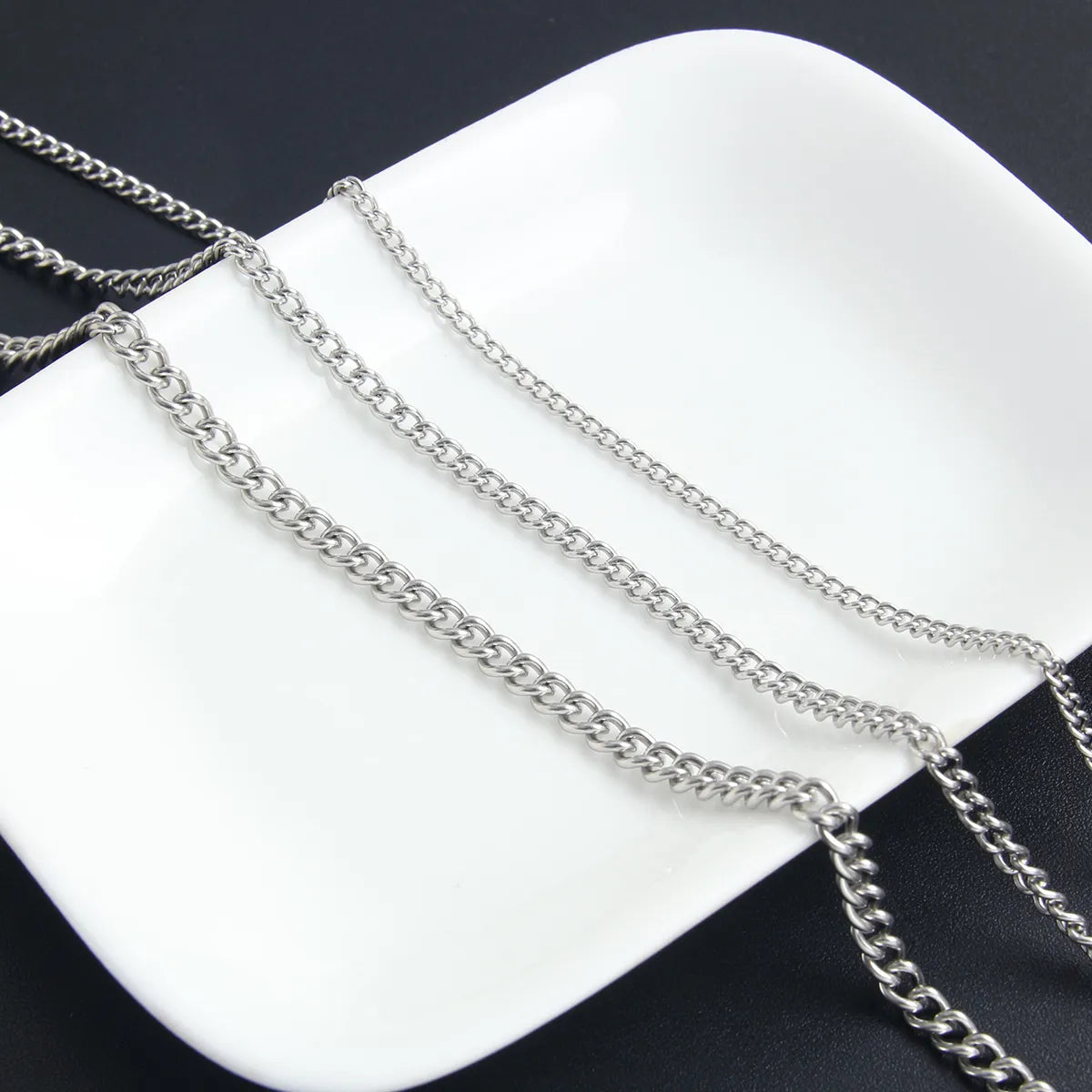 Hip-Hop Simple Style Geometric 304 Stainless Steel Unisex Necklace