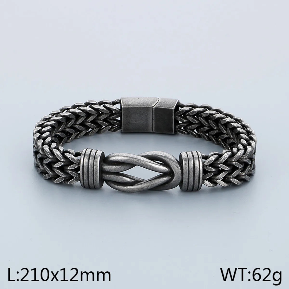 Hip-Hop Simple Style Knot 304 Stainless Steel 18K Gold Plated Men'S Bracelets