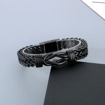 Hip-Hop Simple Style Knot 304 Stainless Steel 18K Gold Plated Men'S Bracelets