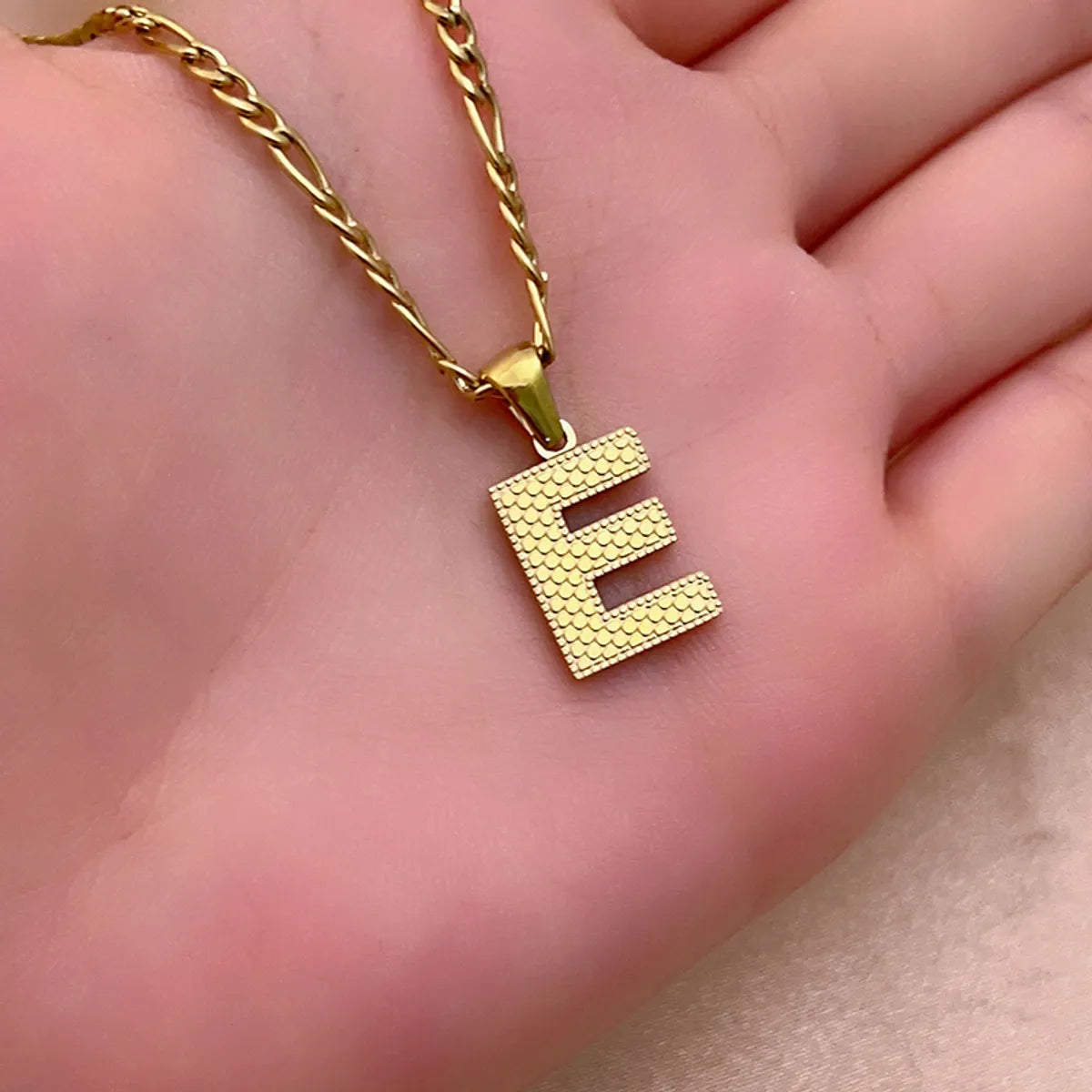 Hip-hop Simple Style Roman Style Letter Titanium Steel Polishing Plating Gold Plated Pendant Necklace