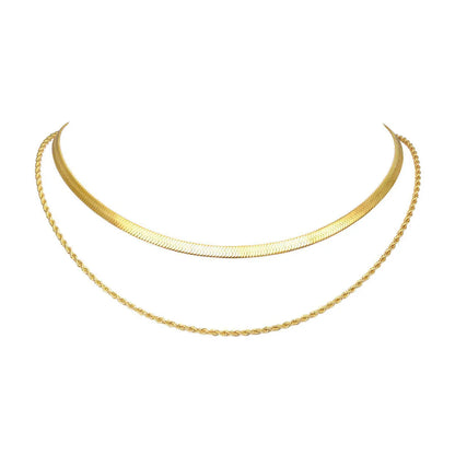 Stainless Steel Gold Plated Hip-Hop Simple Style Plating Solid Color Necklace