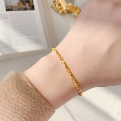 Hip-hop Simple Style Solid Color Stainless Steel Titanium Steel Plating Gold Plated Bracelets