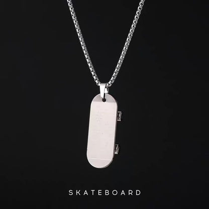 Hip-Hop Skateboard Alloy Men'S Pendant Necklace