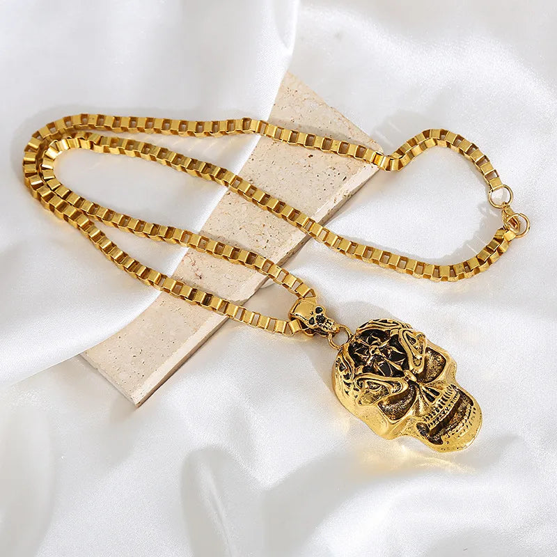 Hip-Hop Skull Alloy Plating Unisex Pendant Necklace