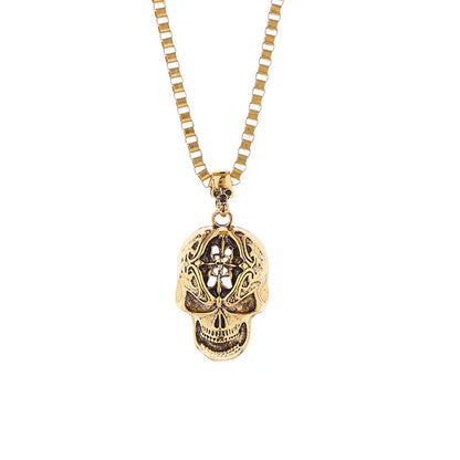 Hip-Hop Skull Alloy Plating Unisex Pendant Necklace