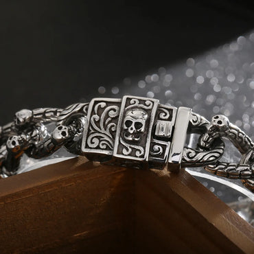 Hip-hop Skull Stainless Steel Bracelets 1 Piece