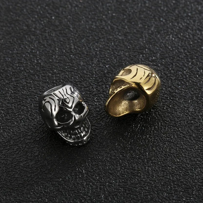 1 Piece Stainless Steel 18K Gold Plated Skull