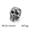 1 Piece Stainless Steel 18K Gold Plated Skull