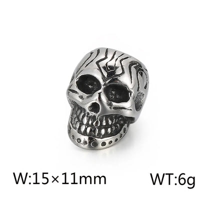 1 Piece Stainless Steel 18K Gold Plated Skull