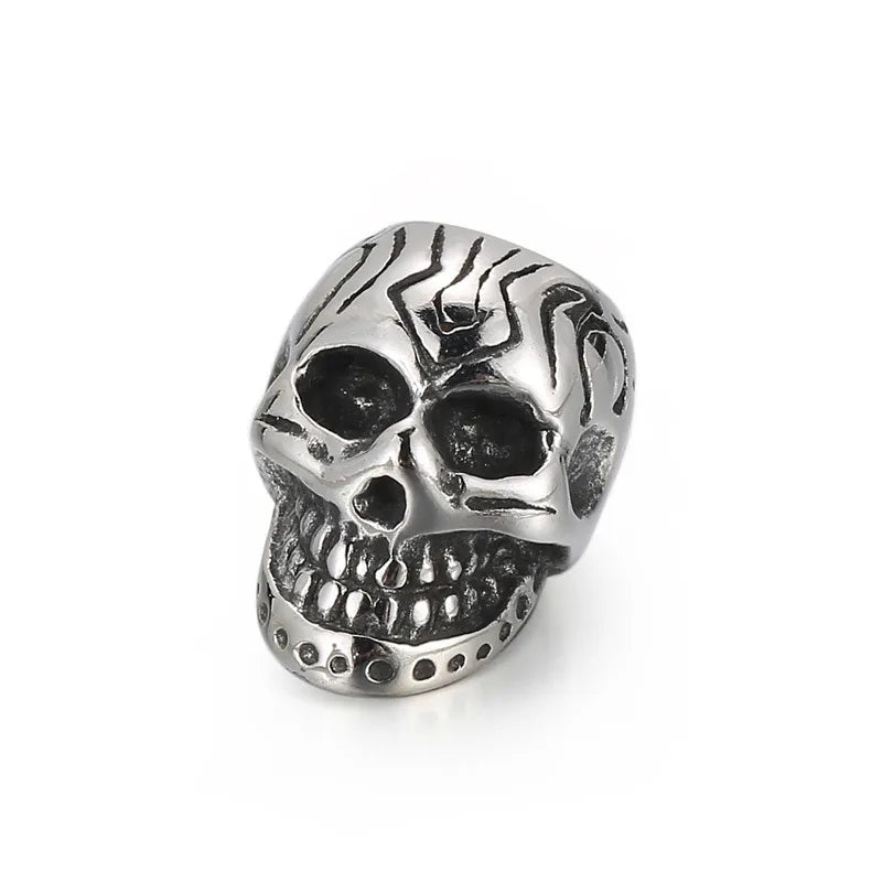 1 Piece Stainless Steel 18K Gold Plated Skull