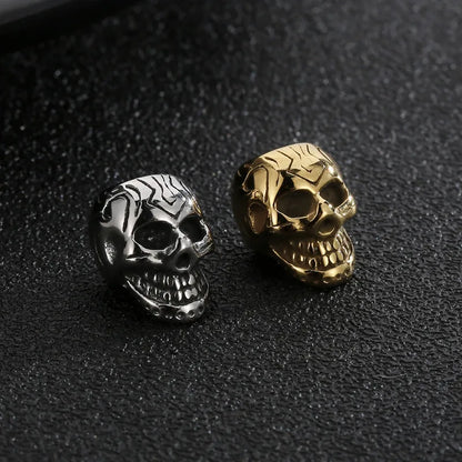 1 Piece Stainless Steel 18K Gold Plated Skull