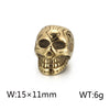 1 Piece Stainless Steel 18K Gold Plated Skull