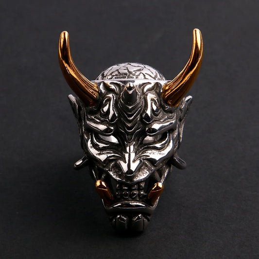 Hip-Hop Skull Titanium Steel Plating Men'S Rings