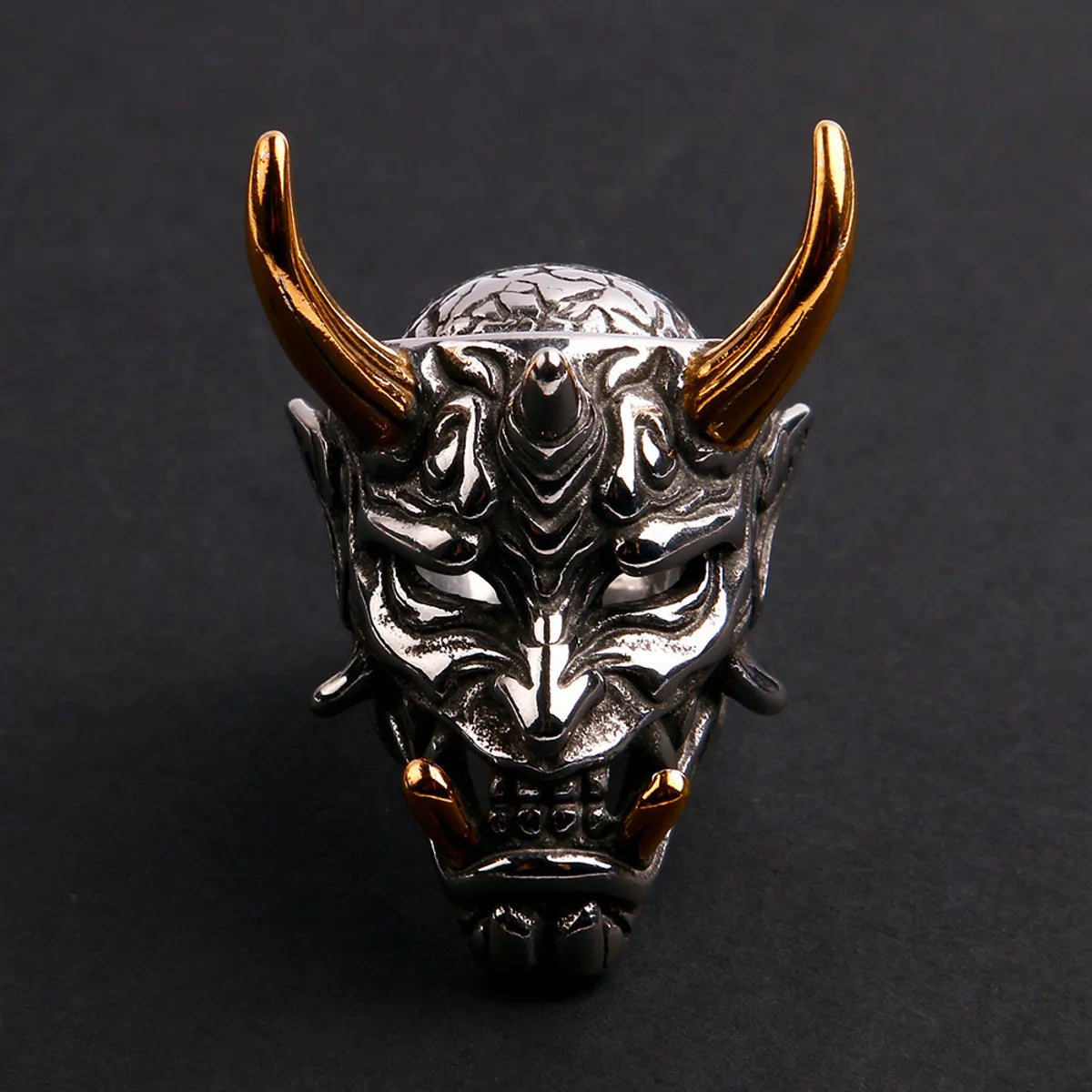 Hip-Hop Skull Titanium Steel Plating Men'S Rings