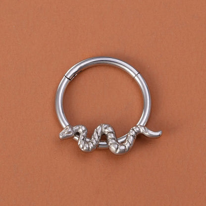 Hip-Hop Snake Stainless Steel Nose Ring In Bulk