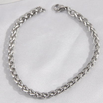 Hip-Hop Solid Color 304 Stainless Steel Men'S Bracelets