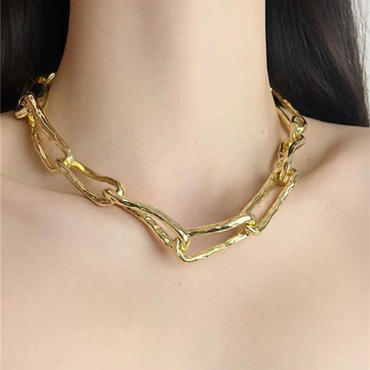 Hip-Hop Solid Color Alloy Unisex Choker