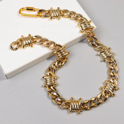 Hip-Hop Solid Color Arylic Plating Gold Plated Women'S Necklace