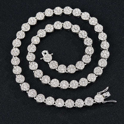 Hip-Hop Solid Color Rhinestones Alloy Wholesale Necklace