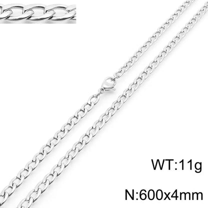 Stainless Steel Metal 18K Gold Plated Hip-Hop Plating Solid Color Necklace