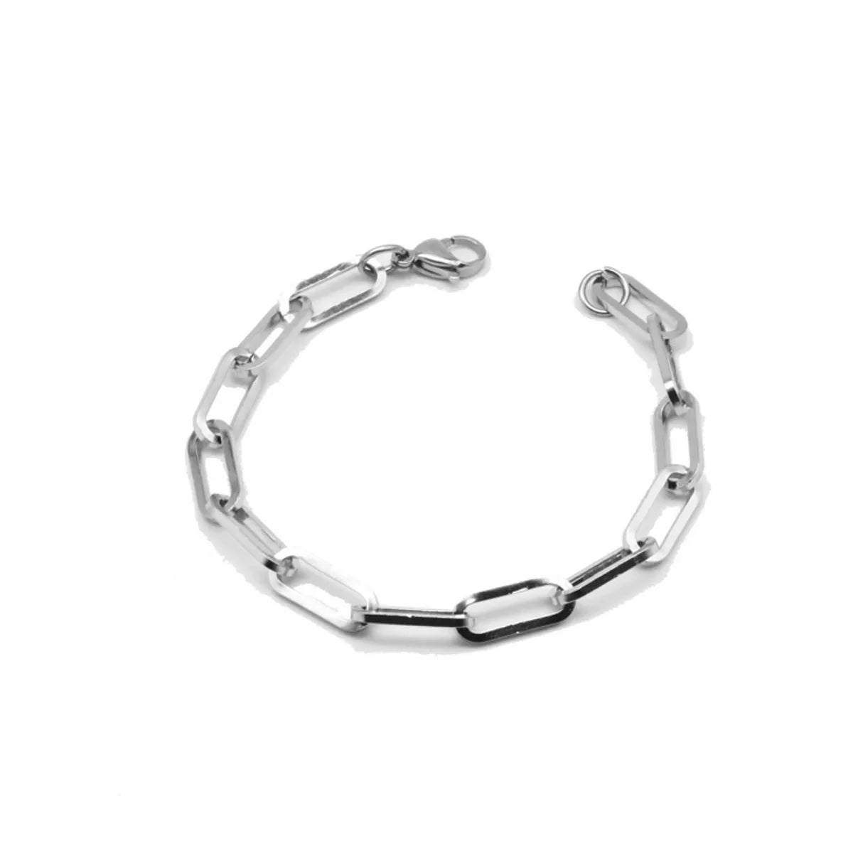 Hip-Hop Solid Color Stainless Steel Plating Bracelets 1 Piece