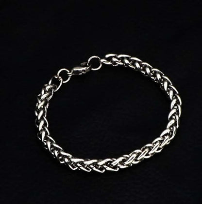 Hip-Hop Solid Color Stainless Steel Plating Bracelets 1 Piece