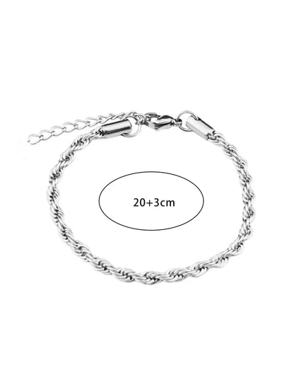 Hip-Hop Solid Color Ferroalloy Plating Men'S Bracelets