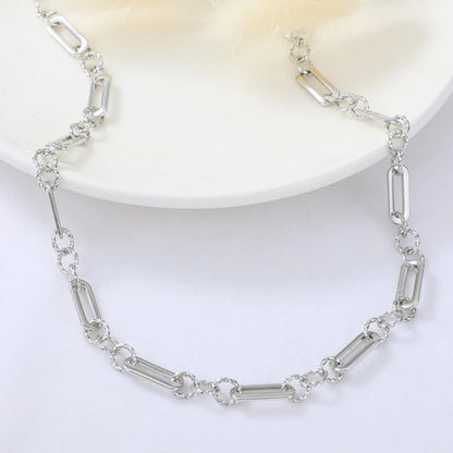 Wholesale Jewelry Hip-Hop Solid Color 304 Stainless Steel Plating Necklace