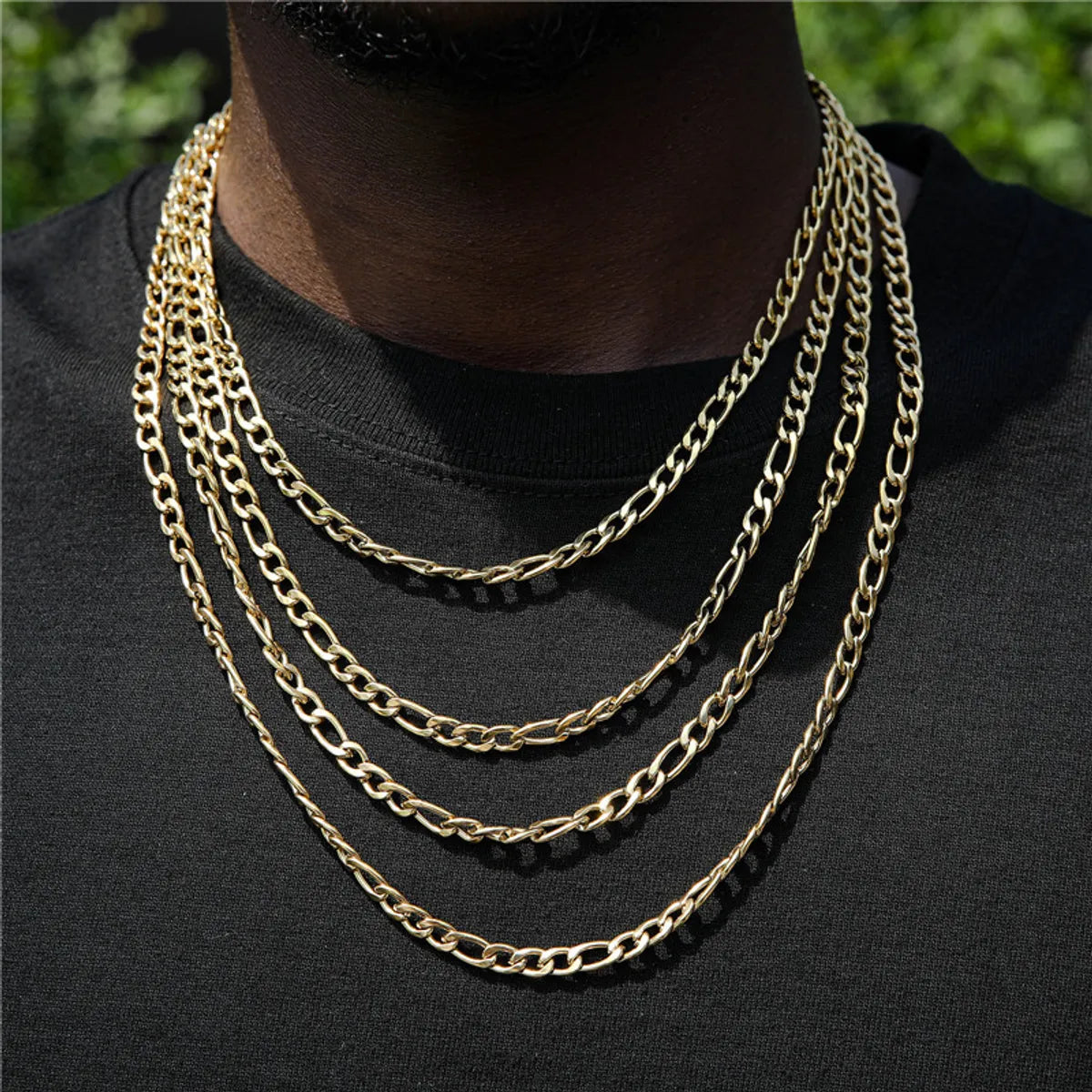 Hip-Hop Solid Color Stainless Steel Plating Unisex Necklace