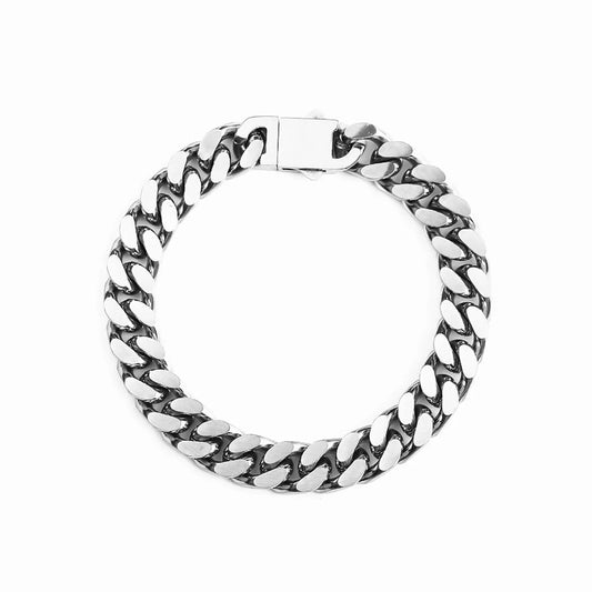 Hip-hop Solid Color Stainless Steel Polishing Chain Bracelets