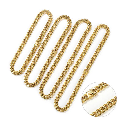 Hip-Hop Solid Color Stainless Steel Polishing Necklace 1 Piece