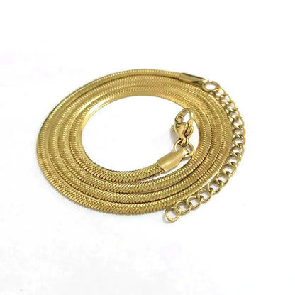 Hip-Hop Solid Color Stainless Steel Polishing Necklace